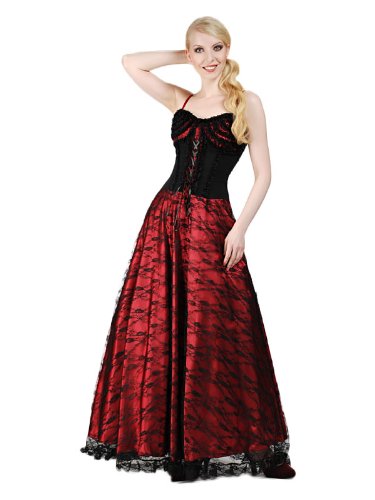 Envie/Paris – 1016 EMMY Abendkleid Ballkleid 1-teilig in Rot-Schwarz Gr.38-44
