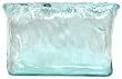 Spanish Recycled Textured Glass Rectangle Vase 12 1/2"x5 1/2"x8"H