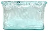 Spanish Recycled Textured Glass Rectangle Vase 12 1/2"x5 1/2"x8"H