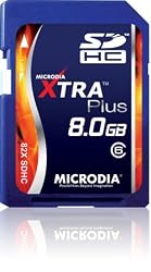 MICRODIA 8 GB SDHC Class 6 Flash Memory Card XTRA Plus 82x
