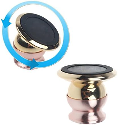 Elecitizon Gold plated Magnetic Car Mount Phone Holder 360 Degree Revolving