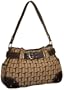 Tignanello T Time Signature Gathered Shopper,Natural/Brown,one size