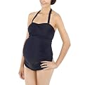 Liz Lange&reg; Twisted Bandeau Rouched Swim Dress - Black