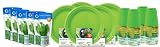 Preserve 120-Piece On the Go Tableware Set, Green