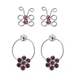 Kids' Sterling Silver Butterfly/ Flower Earrings 2-pr. Set