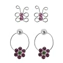 Kids' Sterling Silver Butterfly/ Flower Earrings 2-pr. Set