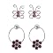 Kids' Sterling Silver Butterfly/ Flower Earrings 2-pr. Set