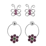 Kids' Sterling Silver Butterfly/ Flower Earrings 2-pr. Set