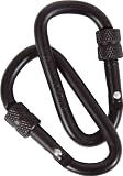 Mil-Com 8mm Screw Gate Locking Carabiners - 2 Pack