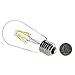 Parrot Uncle 6W LED Filament Light Bulb ST19 Vintage Edison Style Bulbs Cool Daylight White 6000K,60W Incandescent Bulb Replacement,E26 Medium Base Clear Glass Cover for LED Home Lighting