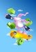 Cartoon Rabbit on a Skateboard - 36