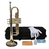 Crystalcello CWD415 B Flat Lacquer plated Trumpet with Carrying Case - B000I55RZU