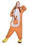 NEWCOSPLAY Unisex Onesies Pajamas Kigurumi Cosplay Sleepsuit Costume (M, Kangaroo)
