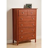 Storage Chest with Five Drawers - Contemporary Cherry Finish