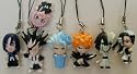 Anime Bleach Figure Cell Phone Strap Keychain Set of 6