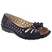 Boulevard Womens/Ladies Punched Open Toe Flower Casual Shoes