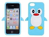 New Cute Penguin Silicone Soft Case Cover for Apple iPhone 5 Blue