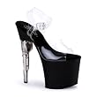 7 1/2 Inch Sexy Shoes Gun Heel Costume Shoe Army Military Black