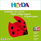 Produkt-Bild: Heyda Faltbl&auml;tter 204875520 20x20 cm sortiert 60 g qm Inhalt 100 Blatt