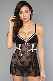 Biatta Intimates The Liza Babydoll Set in Black,Intimates for Women