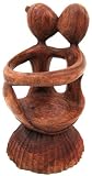 "Togetherness" Wooden Kissing Couple Wine Holder