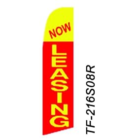 Now Leasing Red Yellow TallFlag