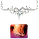 Tribal Design Back Belly Chain with Light Blue Gem