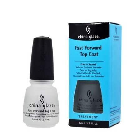 China Glaze FAST FORWARD TOP COAT Nail Polish 70578 Treatment Fast Dry .5 oz