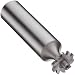 Niagara Cutter B555 Straight Tooth Shank Type Keyseat Cutter, High Speed Steel, Uncoated (Bright), Round Shank, 1/2" Cutter Diameter, 10 Tooth, 1/16" Width