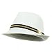 Cotton Twill Fedora Hat - White W20S66B