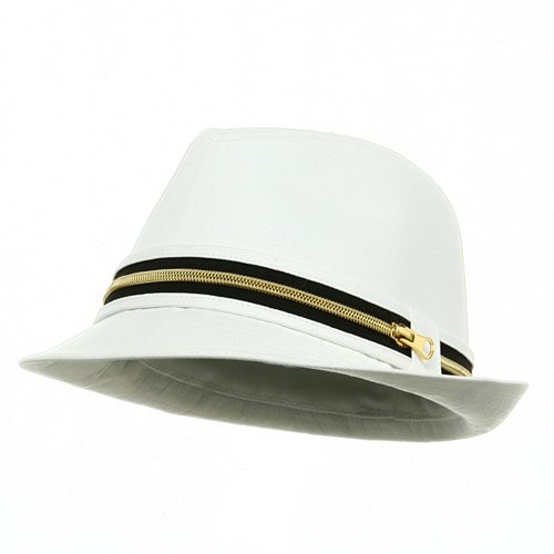 Cotton Twill Fedora Hat - White W20S66B