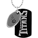 Team Titanium Tennessee Titans Steel & Black Two Piece Dog Tag