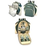 Concept International PB2CON1 Contour Picnic Backpack 2 Person Green
