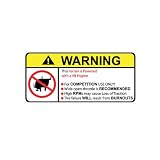 Ferrari V8 No Bull, Warning decal, sticker 