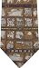 Gray Neckties in Silk with Noah's Ark pictograms
