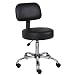 Boss Black Caressoft Medical Stool W/Back