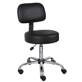Click here to buy Boss Black Caressoft Medical Stool W Back Beige by BOSS.