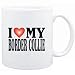 Mug White " I LOVE Border Collie " Dogs