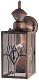 Heath Zenith SL-4151-BR1-C Motion-Activated Mission-Style Porch Lantern, Painted Bronze with Clear Beveled Glass
