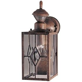 Heath Zenith SL-4151-BR1-C Motion-Activated Mission-Style Porch Lantern, Painted Bronze... by Heath Zenith