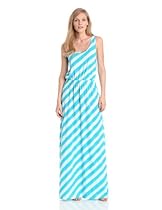 Hot Sale Lilly Pulitzer Women's Tria Maxi Dress, Turquoise Roper Stripe, Small
