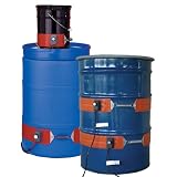55-gallon flexible silicone rubber drum heater with thermostat: 50 to 425F, for metal drums, 1200 wa