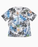 Hurley Boys Blur Allover-Print Logo Tee