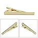 US Ship Gold Men Necktie Tie Loaded End Clip Clasp Bar Tone