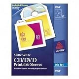 20 Ink Printable CD Sleeves White Matte (prnt Both Sides)