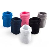 GOGO Thick Solid Color Wrist Wallets, 6 Pieces Assorted Colors