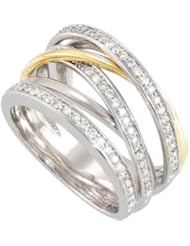 1/2 Ct Tw Two Tone Diamond Ring by US Gems, Size: 6