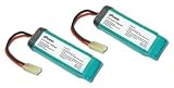 2 pcs 8.4V Dpower 1100mAh Flat NiMH Battery Packs for Mini AirSoft Guns