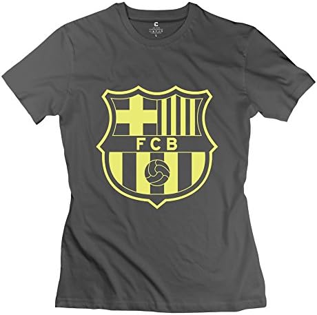 JIEN Women's UEFA 2015 FCB Barcelona FC Red Core Crest T-shirt S DeepHeather