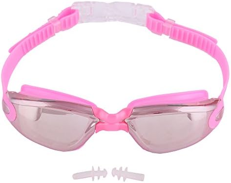 R&amp;H Co., LTD, Swim Goggles,UV Protection, Anti-fog,Anti-shatter,Mirror Coated &amp; Radiation Protection Lenses, Waterproof,Easily Adjustable, Adult Unisex